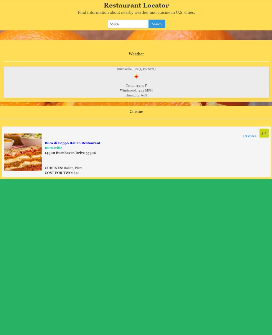 restaurant locator